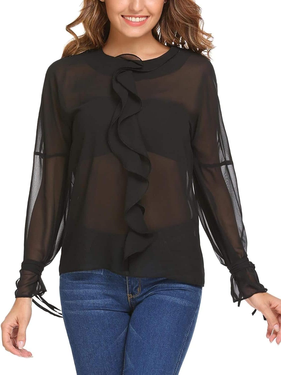 Mädchen Bluse Langarm Mit Rüschen - Elegantes Top Für Frühling & Herbst