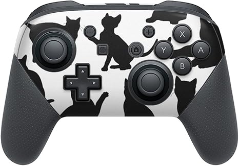 Amazon Igsticker Nintendo Switch 用 Proコントローラ 専用スキンシール ニンテンドー スイッチ プロコン 専用 デザインスキンシール 全面セット カバー ケース 保護 フィルム ステッカー デコ アクセサリー 猫 シルエット 影 Video Game Video Game 周辺