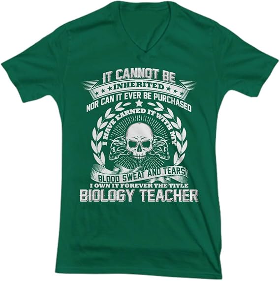 Biology Teacher VNeck Tee Shirt Funny Tshirt Gifts for Mom Mama Women 8, Forest