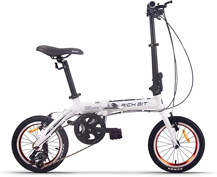 Amazon Rich Bit Top026 軽量アルミフレーム 14インチ コンパクト折りたたみ自転車 本体重量８ ５ｋｇ 四色 ホワイト Rich Bit 折りたたみ自転車
