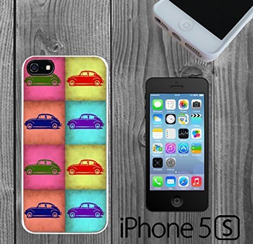 VW Beetle Pop Art Custom made Case/Cover/skin FOR iPhone 5/5s -White - Rubber Case ( Ship From CA)