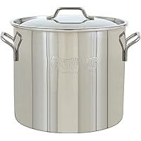 Bayou Classic, Stainless Steel Brew Kettle, 20 quart