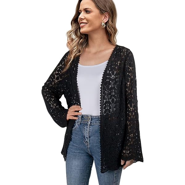 RYRJJ Women's Long Sleeve Cute Heart Cardigan Sweaters V Neck Open Front Ribbed Knit Valentines Sweater Jacket Coat Black Xl