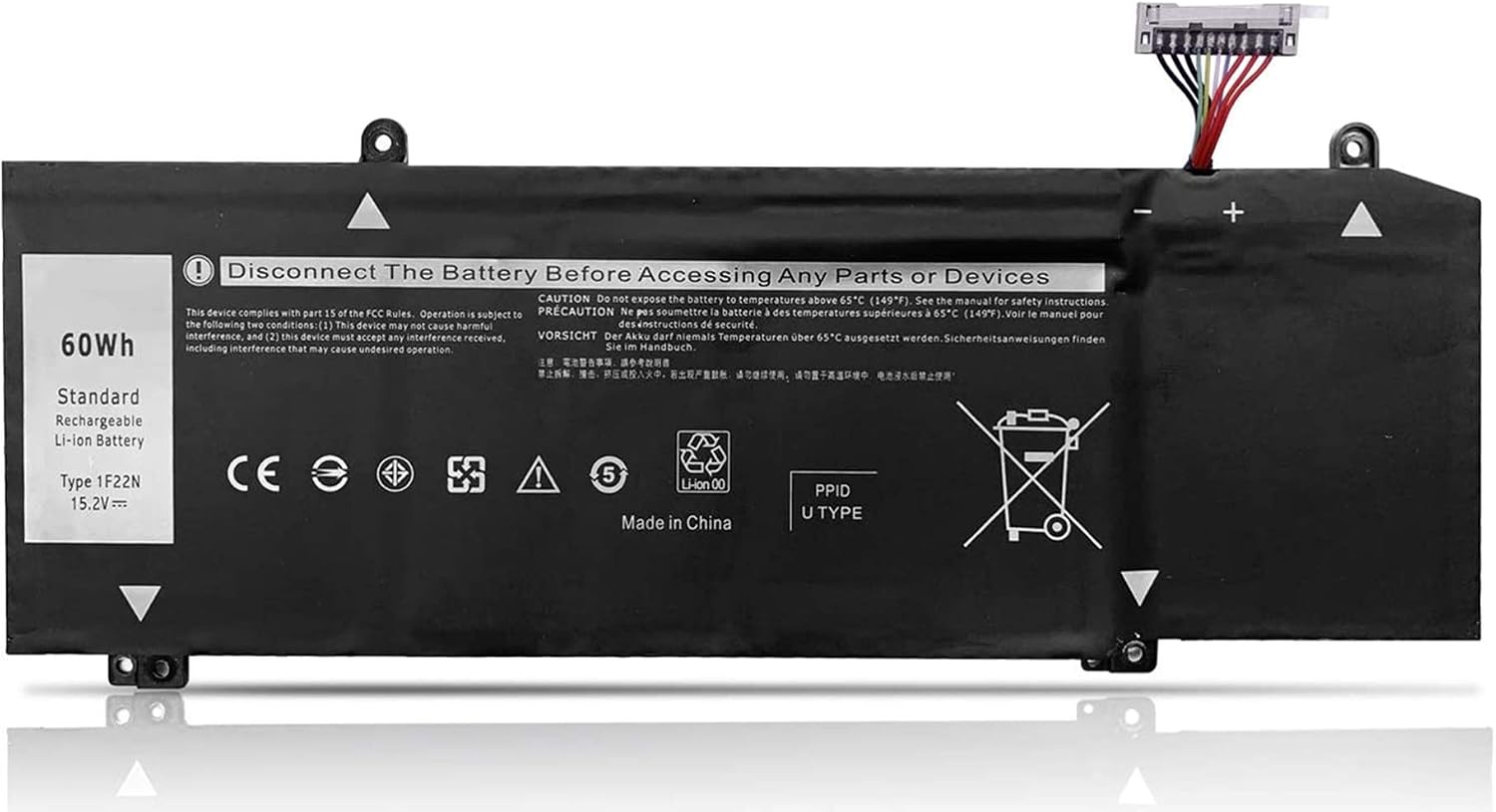 ASKC Battery Compatible with 1F22N Dell Alienware M15 M17 R1 G7 7590 7790 G5 5590-D2783W D2743B D2865B D2863W D2842W D2843W Series JJPFK 0JJPFK HYWXJ 0HYWXJ XRGXX 06YV0V 60Wh