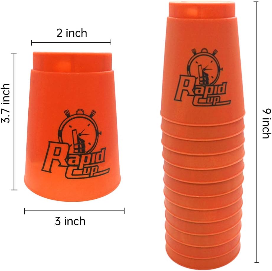 Pauzle 12 Pack Stacking Cups, Large Quick Stacks Cups Set Speed ...