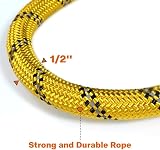 Taglory Rope Dog Lead 1.2 cm 1.8 m Reflective Padded Handle Yellow view 3