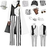 TFRVMA Costume Outfit Uniform Cape For Men White Full Set Halloween