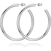 14K Gold Plated Hoop Earrings for Women Chunky Hoop Earrings for Women Thick Lightweight Earrings Jewelry Gifts