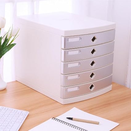 Met Love Fichier Cabinet Bureau Bureau 5 Couches Papeterie De Stockage Tiroir En Plastique Petit Classeur Armoires Couleur Gray Amazon Fr Fournitures De Bureau