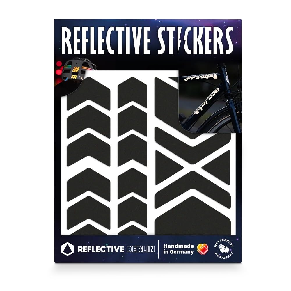 Reflective Berlin Unisex - Adult Shapes Reflective Stickers, Chev Black, One Size
