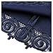MISSMAY Women's Vintage Half Sleeve Floral Lace Cocktail Party Pleated Swing Dress Navy Blue Small