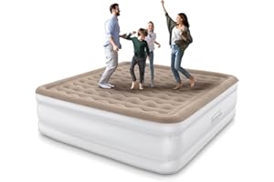 NatraCalm Air Mattress King with Built in Pump, Upgraded 20” Raised Blow Up Mattress, Inflatable Mattress for Camping Guest Home, Fast Inflation, King Size Air Bed, colchon inflable