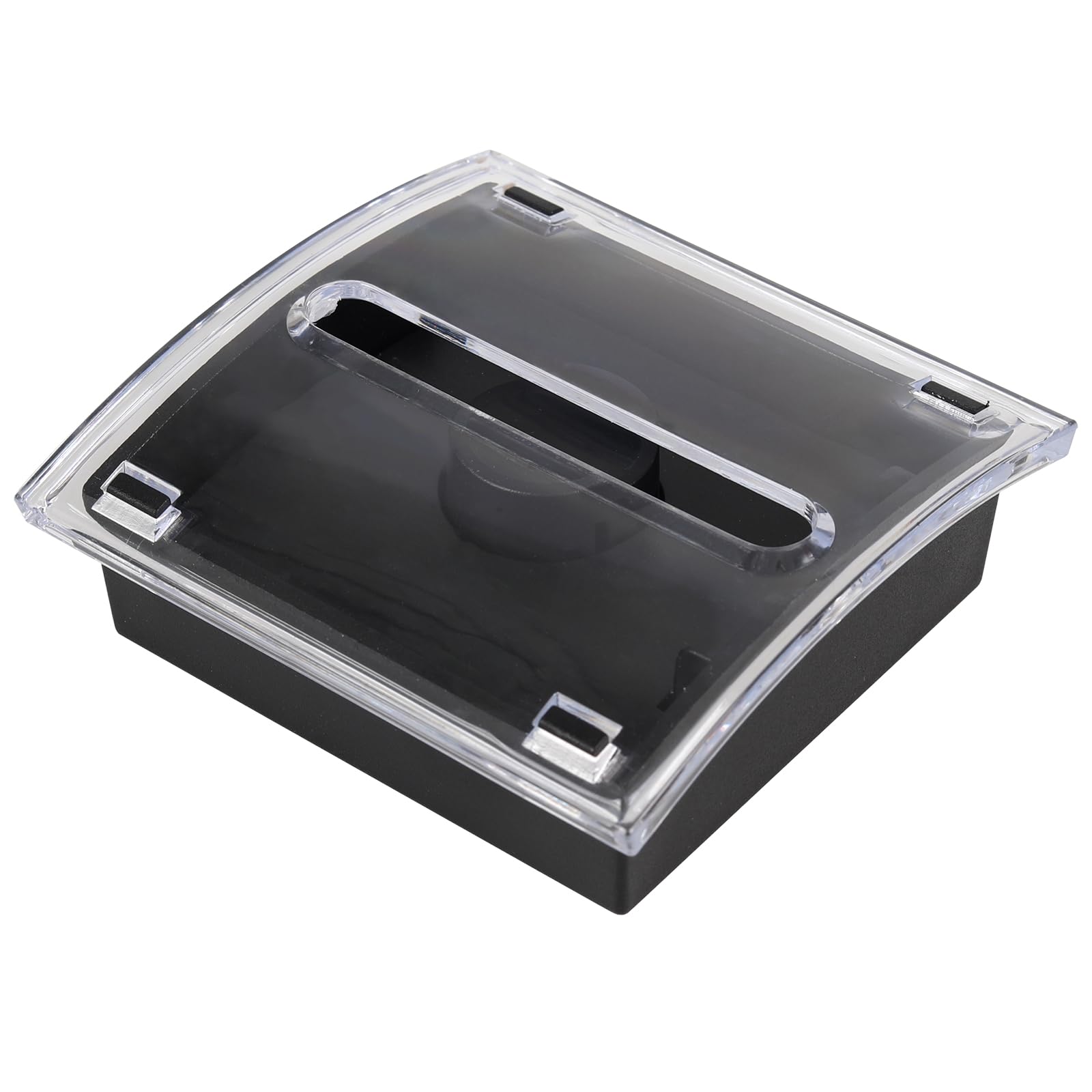 Photo 1 of 1 Pcs Pop Up Note Dispenser?Sticky Note Holder ?3 x 3 Inch?Clear Top and Black Base Sticky Notes Dispenser for School Office Home Store Classroom Desk Supplies (1)