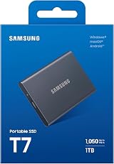 Samsung T7 Portable SSD 1 TB USB 3.2 Gen2 External Titanium Grey MU-PC1T0T/WW view 8
