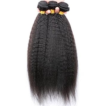 Mongolian Kinky Straight Hair Weave 3 Bundle Human Hair Products