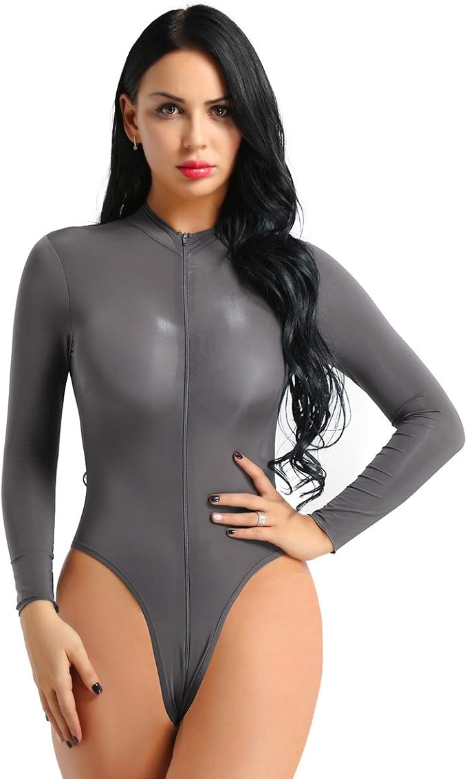 Minetom Damen Body Langarm – Elastischer Rollkragen-Bodysuit Für Party & Alltag