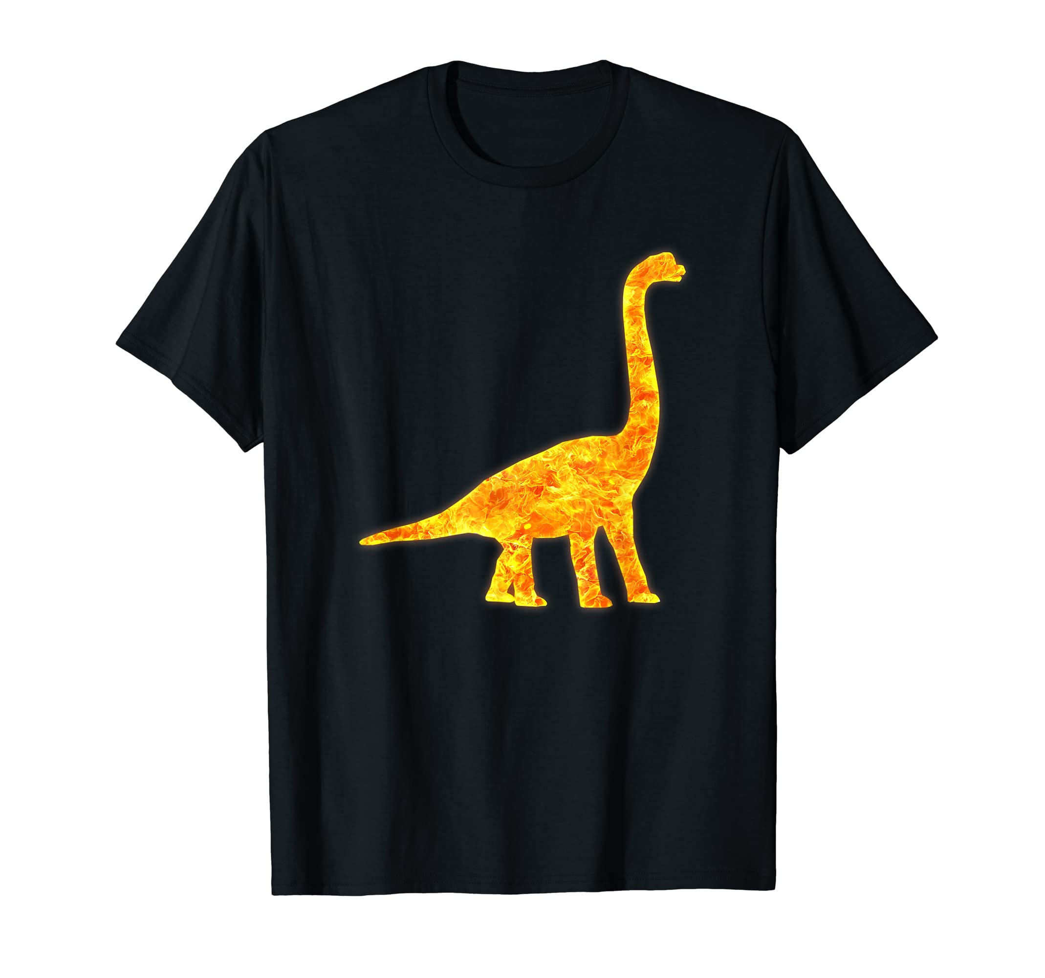 Dinosaur T rex Dino Fire Flames Burning T-Shirt