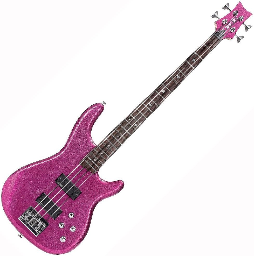 Daisy Rock Rock Candy Bass Guitar, Atomic Pink Musical
