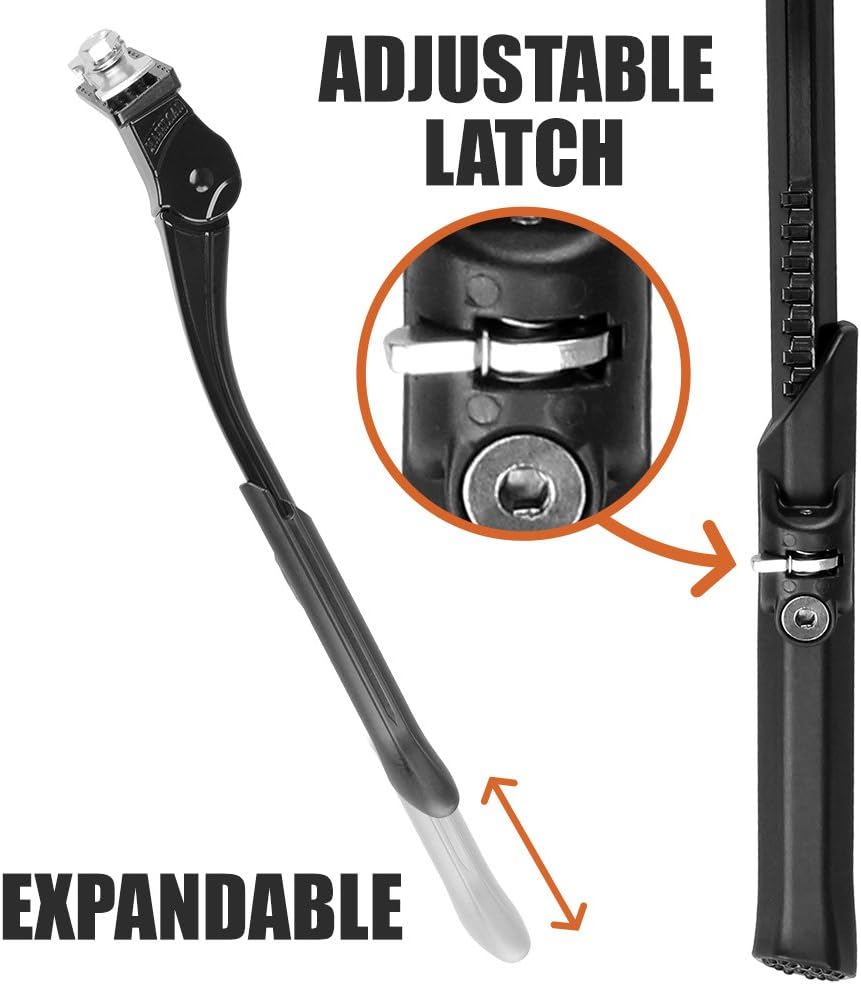 BV Adjustable Bicycle Bike Kickstand with Concealed Spring-Loaded Latch, for 24-29 Inch Bicycles : Bottom Bike Brackets And Accessories : Sports & Outdoors