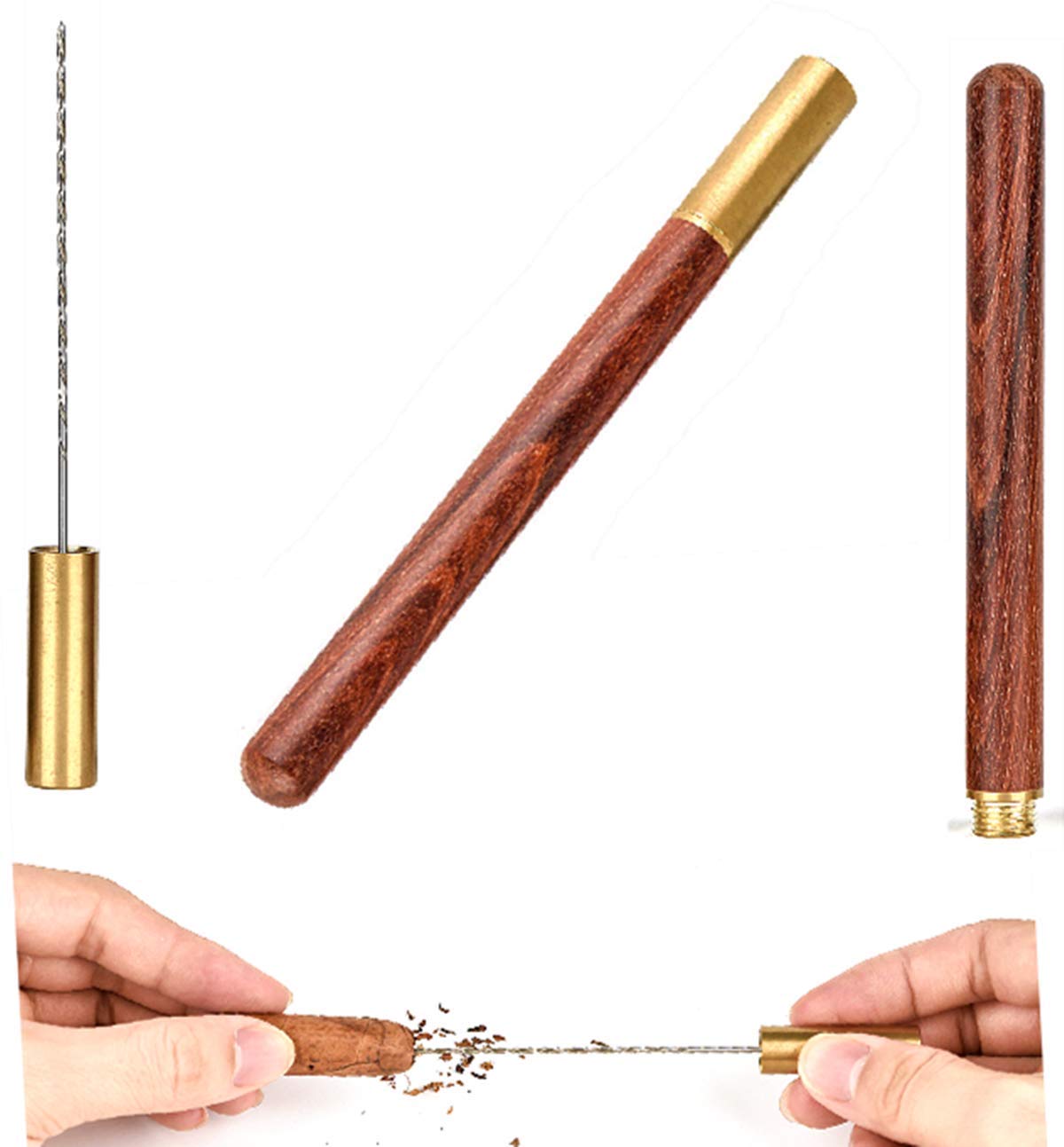 Cigar Draw Enhancer Tool QBOSO Travel Cigar Draw with Wooden Case,Getting More 30% Benefit for Each Shot. (Simple)