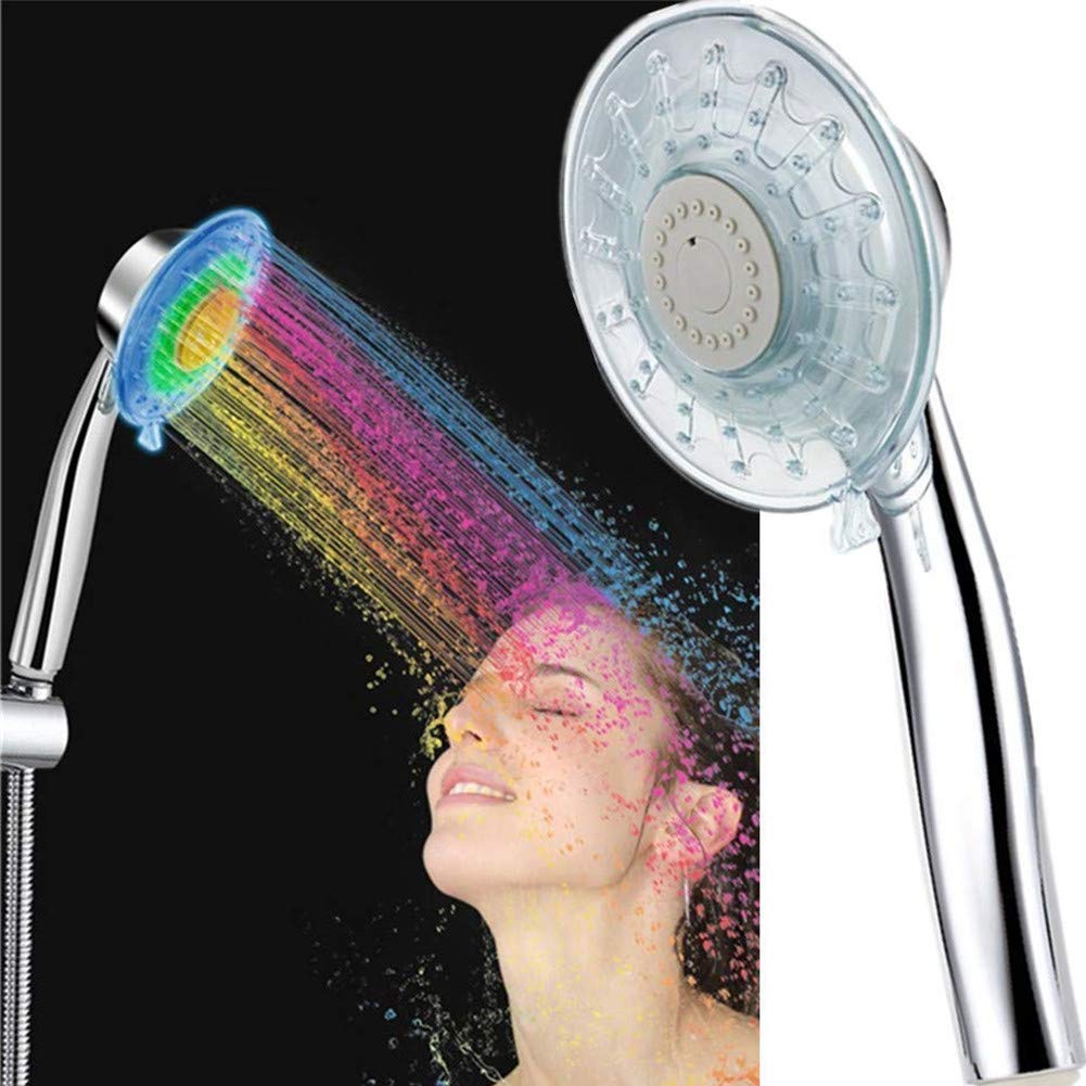 LEDGLE LED Shower Head, 7 Colors Colour Changing Light up Handheld