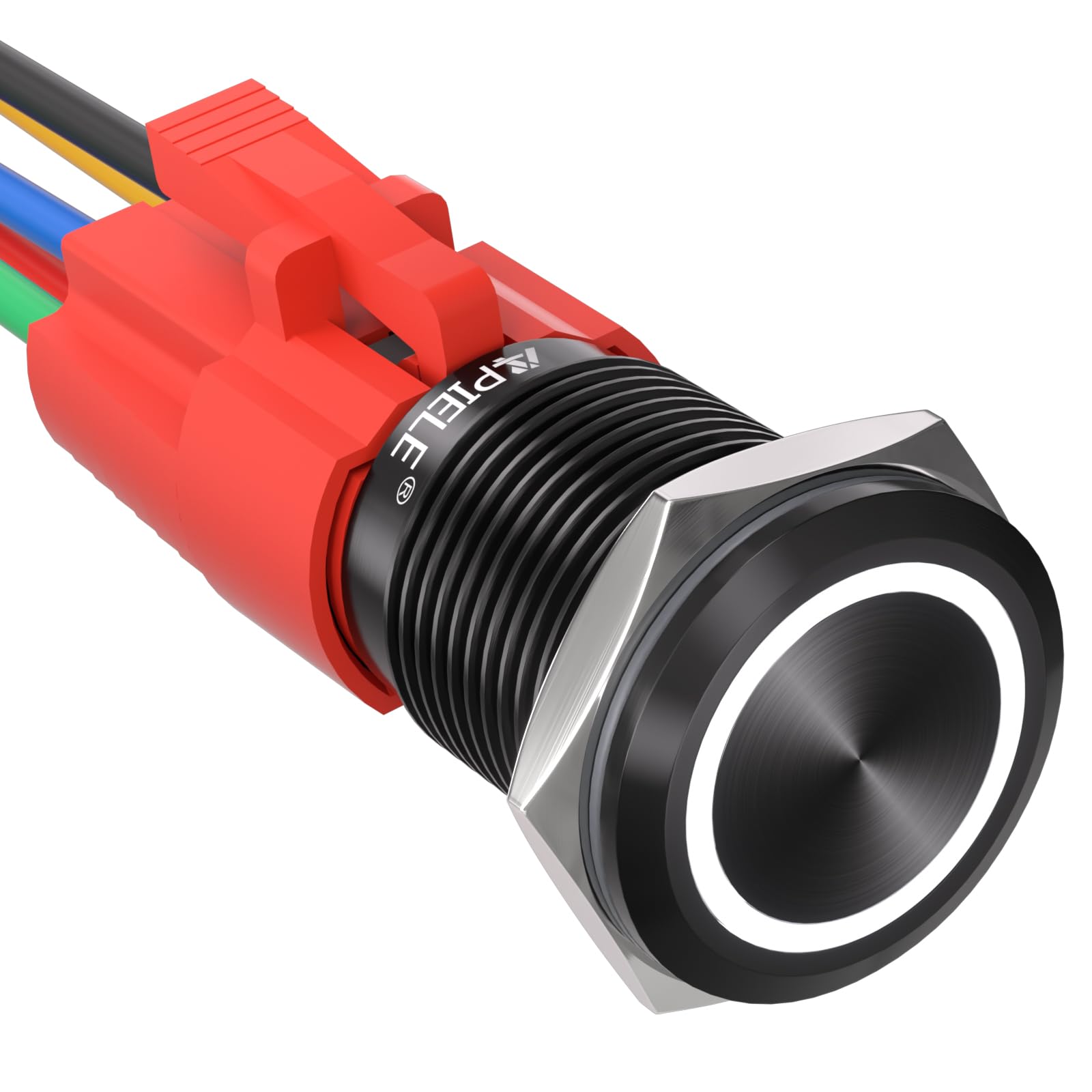 APIELE 16mm Latching Push Button Switch 12V DC On