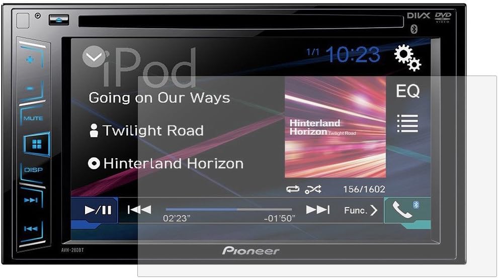 PcProfessional Screen Protector (Set of 2) for Pioneer 6.2" AVH-280BT X2800BS 280BT 170DCD 291BT 3800BHS 1800S 5200NEX 6200NEX in Dash DVD Receiver Dipslay Navigation System High Clarity Anti Scratch