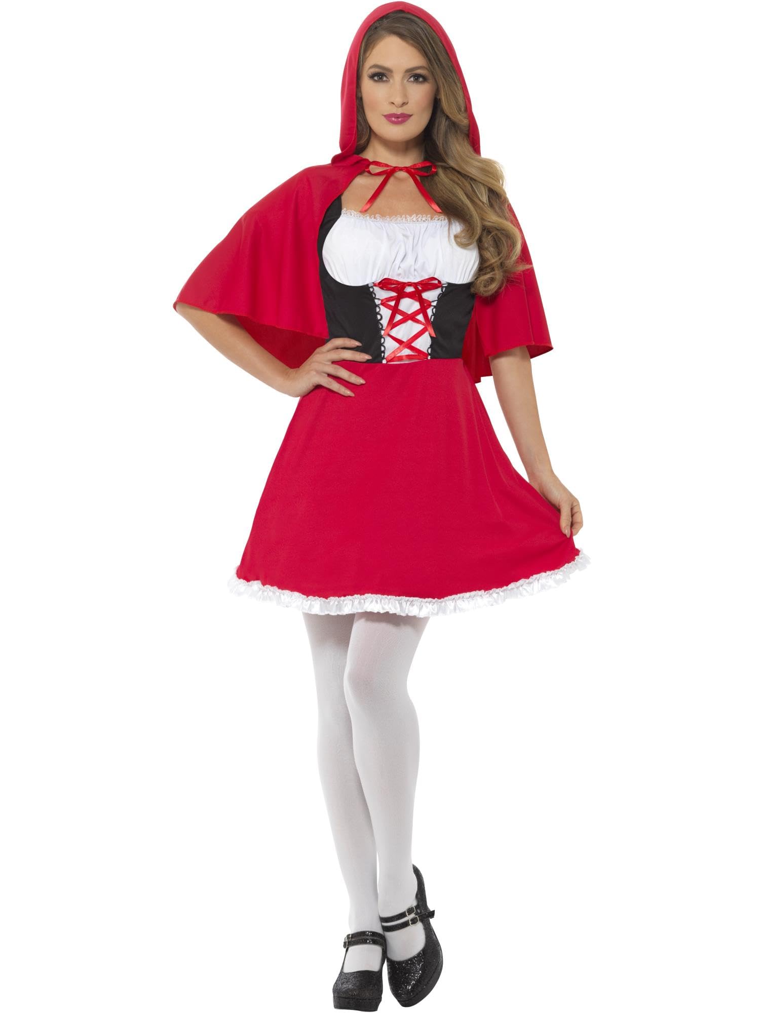 Smiffys Riding Hood Costume, XS - UK Size 04-06, Red