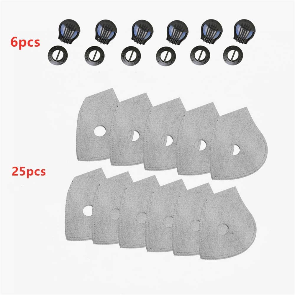 Forno Set of Activated Carbon PM2.5 Filters, Active Carbon Filters for Mesh or Neoprene Mask (25)