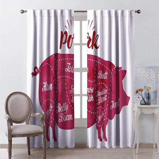 Waple Verdunkelungs-vorhänge Öse für Wohnzimmer Isolationsvorhang