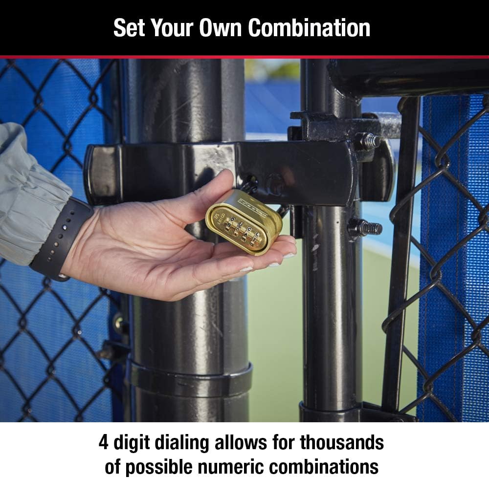 Master Lock 175D Locker Lock Set Your Own Combination Padlock, 1 Pack, Brass Finish - Padlocks - 