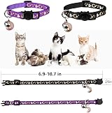 Baeuppit 2Pcs Breakaway Cat Collars Glow Moon Stars Safe Adjustable Kitten view 6