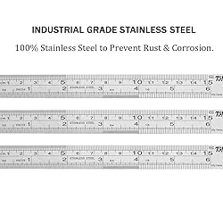 ZZTX Ruler Metal Straight Edge Ruler Stainless