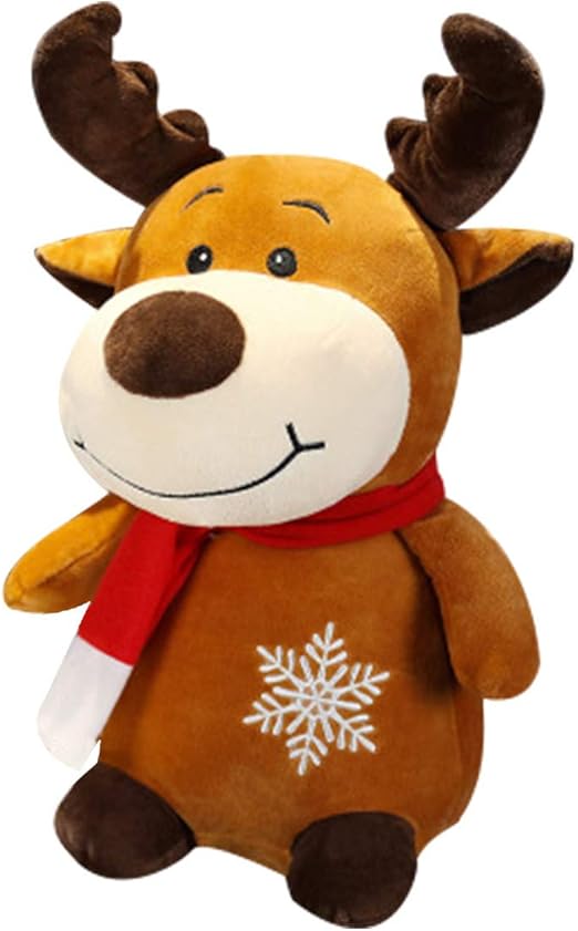 YNIEIAA Juguete de peluche de ciervo de Navidad, suave peluche de