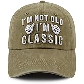 I'm Not Old I'm Classic Hat for Men Women, Funny Adjustable 3D Embroidered Cotton Baseball Cap