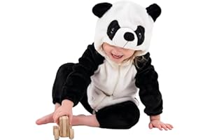 LONULAIN Unisex Baby Animal Costume Pajamas, Infant Flannel Hooded Halloween Romper Cosplay Costume/Homewear/Sleepwear