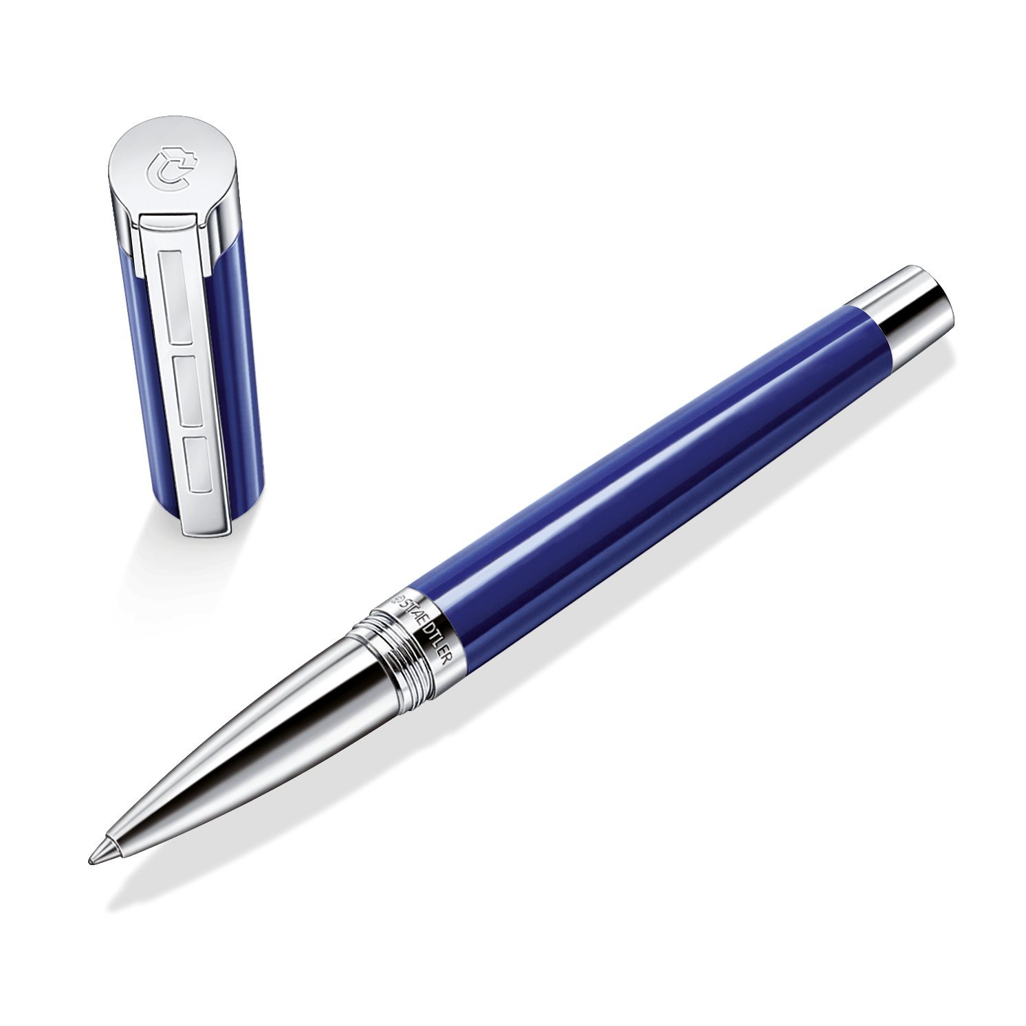 Staedtler Initium Resina 9PB213M-9 Rollerball Pen Blue High-Grade Resin M Black Made in Germany with Elegant Gift Packaging
