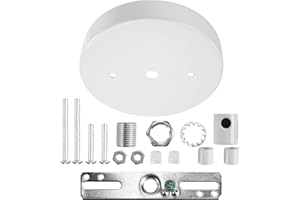 S SANGLE SOPFFY Sangle Sopffy Pendant Light Canopy Kit, 5 1/8 Inches Ceiling Lighting Canopy Kit with All Mounting Hardware Modern Chandelier Ceiling Plate Cover for Pendant Lighting Fixtures, White (White)