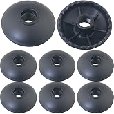 JJHXSM 8PCS Black Round Hiking Cane Basket Replacement Accessory, Portable, Easy to Install, Large Contact Area, Plastic, Black