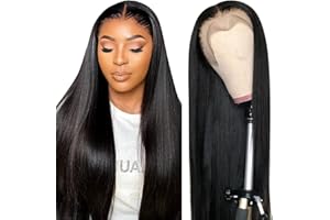 CUTE BEIN 250% Density 13x6 HD Transparent Lace Front Wigs Human Hair 28 Inch Lace Frontal Wigs Human Hair Wigs for Black Women Straight Lace Front Wigs Human Hair Pre Plucked