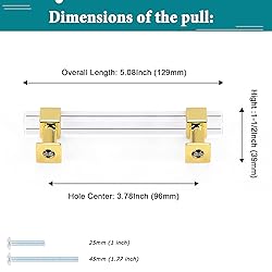 Orger 12 Pack 3-3/4 Inch Hole Centers Cabinet Pulls