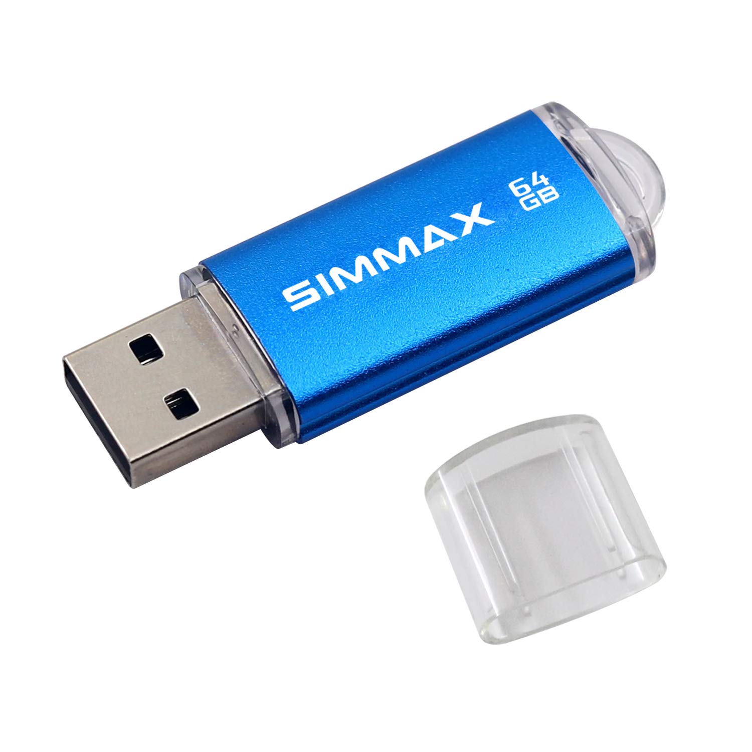 SIMMAX Memory Stick 64GB USB 2.0 Flash Drives Thumb Drive Pen Drive (64GB Blue)