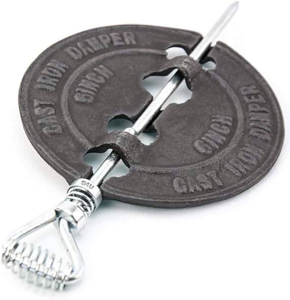 Cast Iron Flue Pipe Damper For Wood Burning Stoves Wood Burners Fires S4U® (6" Flue Damper