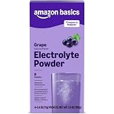 Amazon Basics Electrolyte Powder Packets for Rehydration for Kids &amp; Adults, Grape Flavor, 6 Count (Pack of 1) (Previously Amazon Basic Care)
