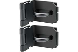 Sayayo Door Hasp Latch Lock 3 Inch Right Angle Padlock Clasp Hasp Lock, Safety Pocket Door Lock Bifold Door Latch Lock, SUS30