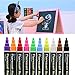 QIVV Liquid Chalk Markers,10 Colored Wet Erase Chalk Markers Neon Pens For Kids Art Menu Board Bistro Boards Windows Chalkboard Markers Reversible Bullet/Chisel Fine Tip-Non-Toxic Odorless Erasable