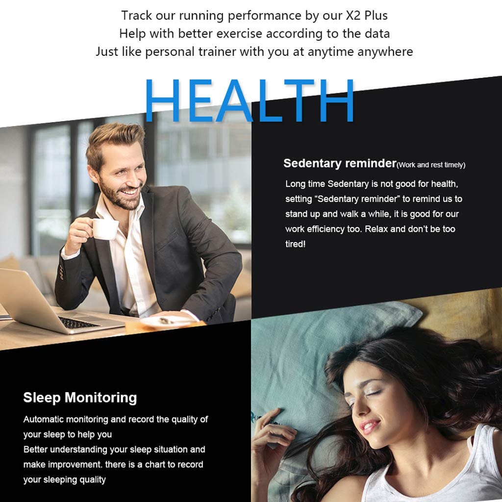 WLPT Smartwatch Resistente al Agua, rastreador de Ritmo cardíaco ...