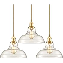 かなでもの　Gold × Glass　Ceiling Light 3 LUOLAX 3 Heads Champagne Gold Glass Pendant Light Modern