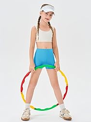 Haloumoning Girls Athletic Shorts Kids High Waisted