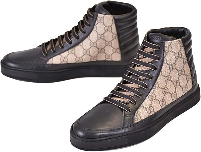 Amazon グッチ ハイカットスニーカー シューズ ln0 1162 ブラック 並行輸入品 Gucci グッチ スニーカー